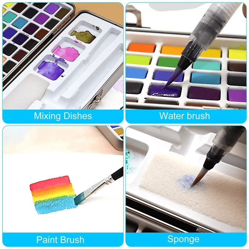 Men's watercolor paint set by Belro featuring vibrant, professional-grade watercolor paints for artists and hobbyists.