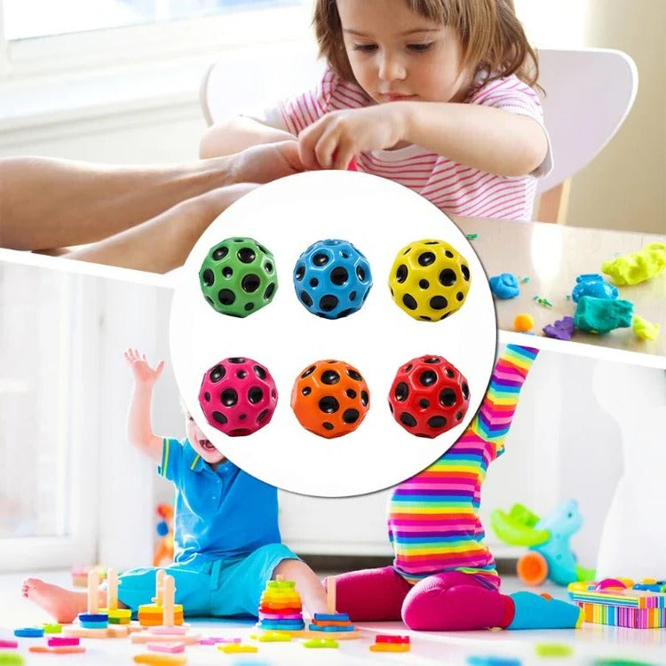 Belro Stress Relief Bouncy Ball for Toys & Games, colorful rubber ball designed for stress relief and tactile fun.