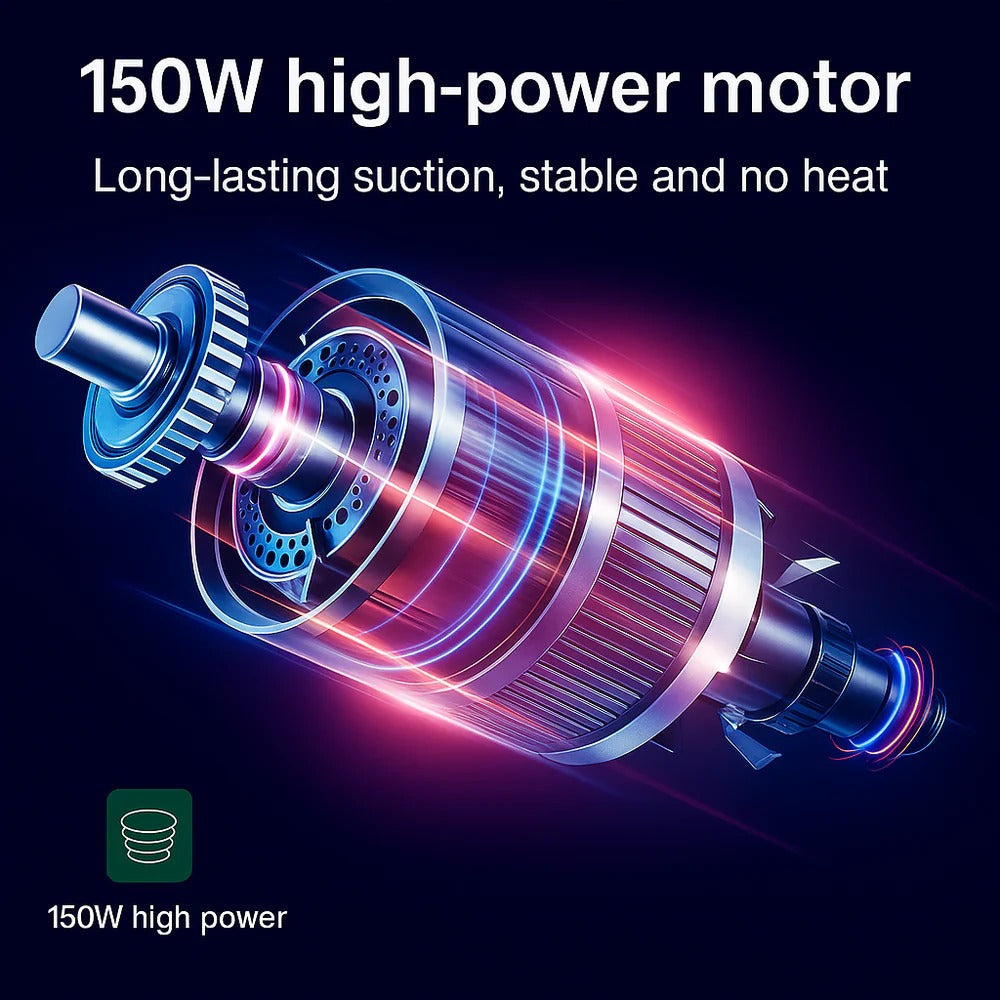 Belro cordless car vacuum cleaner with 95000Pa suction, lightweight handheld design, ideal for cleaning car interiors