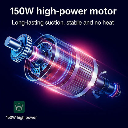 Belro cordless car vacuum cleaner with 95000Pa suction, lightweight handheld design, ideal for cleaning car interiors