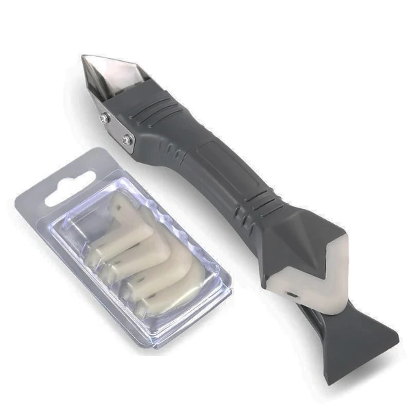 Belro 3-in-1 caulk remover tool for silicone caulking, durable plastic, ergonomic design for easy removal of sealants.