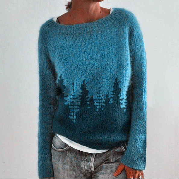 Women's retro sweater by Belro featuring a cozy knit design, long sleeves, and a vintage-inspired style perfect for casual wear.