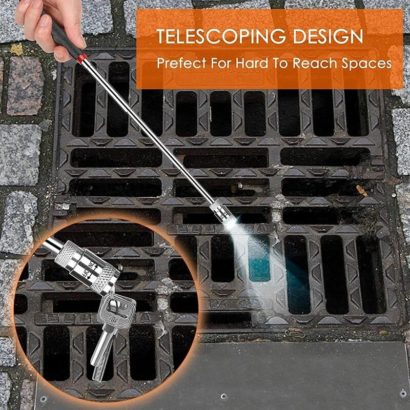 Belro Magnetic Telescopic Pick-Up Tool with extendable handle and magnetic tip for retrieving metal objects in tools and hardware settings.