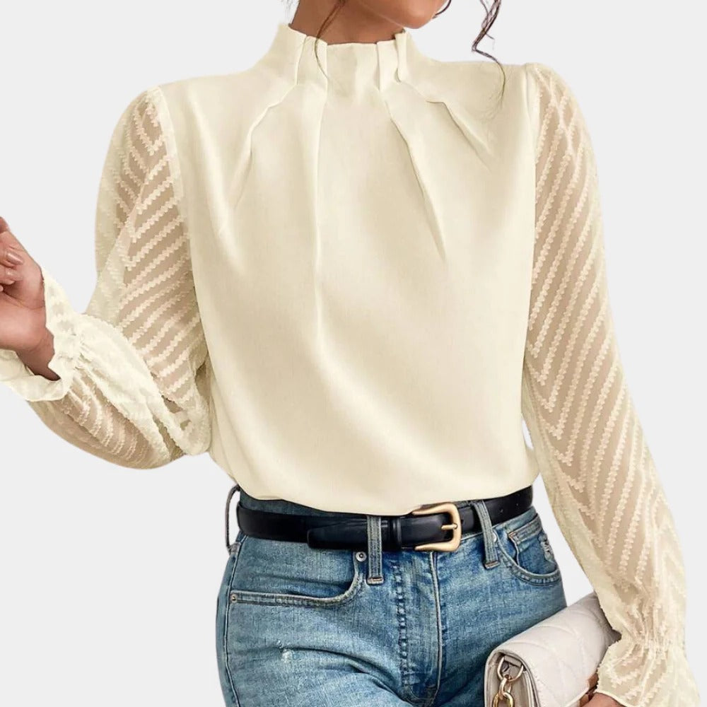 Belro women's long sleeve sleepwear top in soft fabric, featuring a comfortable fit and casual style.