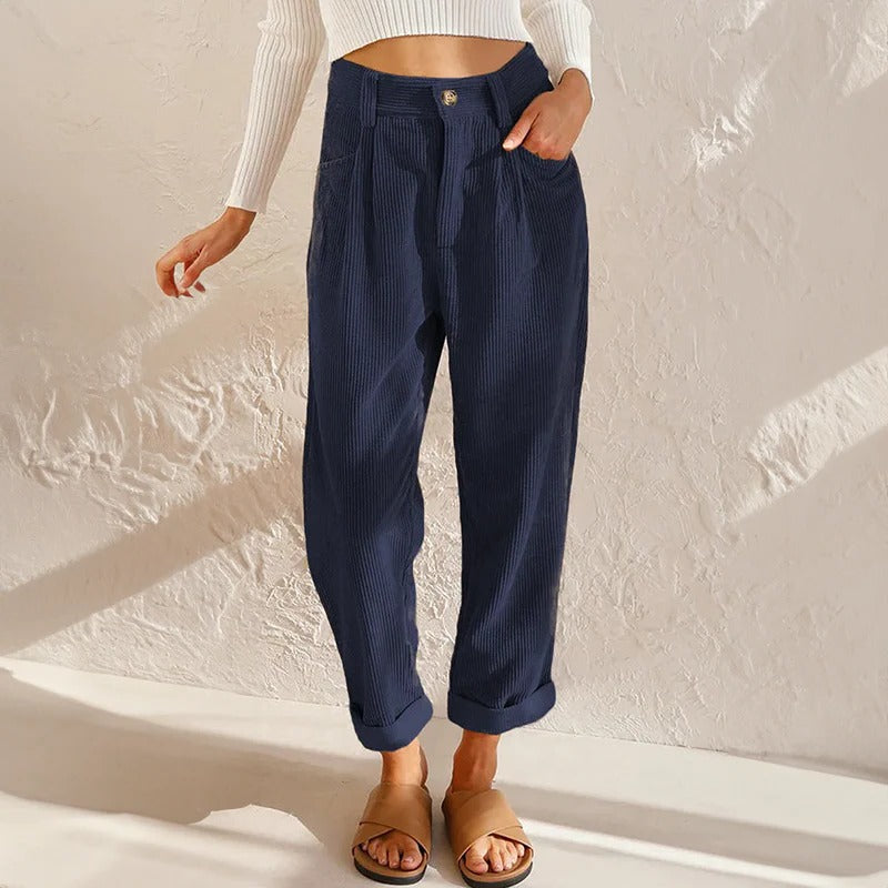 Belro casual corduroy pants for women, stylish and comfortable clothing featuring classic corduroy fabric.