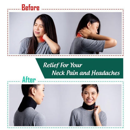 Belro heated magnetic neck wrap, a cozy accessory with adjustable suspenders for soothing warmth and comfort.