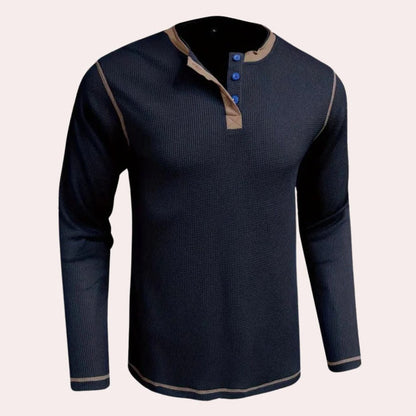 Soft and comfortable men's Belro T-shirt in heather gray, featuring a classic crew neck and short sleeves.