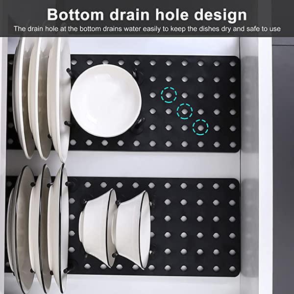 Belro Easy Adjustable Drain Rack for kitchen, with multiple compartments and stainless steel design for drying dishes and utensils.