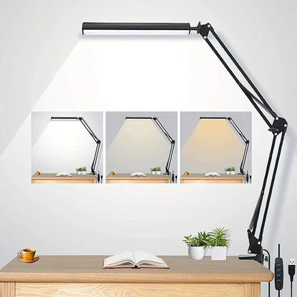 Belro LED desk lamp with clamp, adjustable arm, and bright light for desk or workspace illumination.