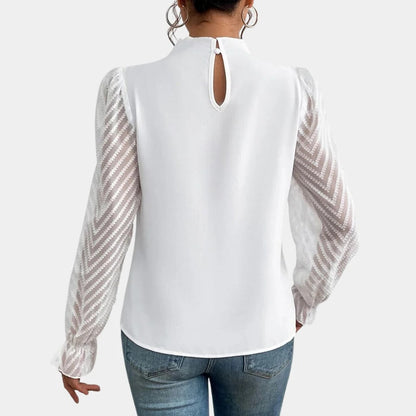 Belro women's long sleeve sleepwear top in soft, breathable fabric, shown in a comfortable, relaxed fit.
