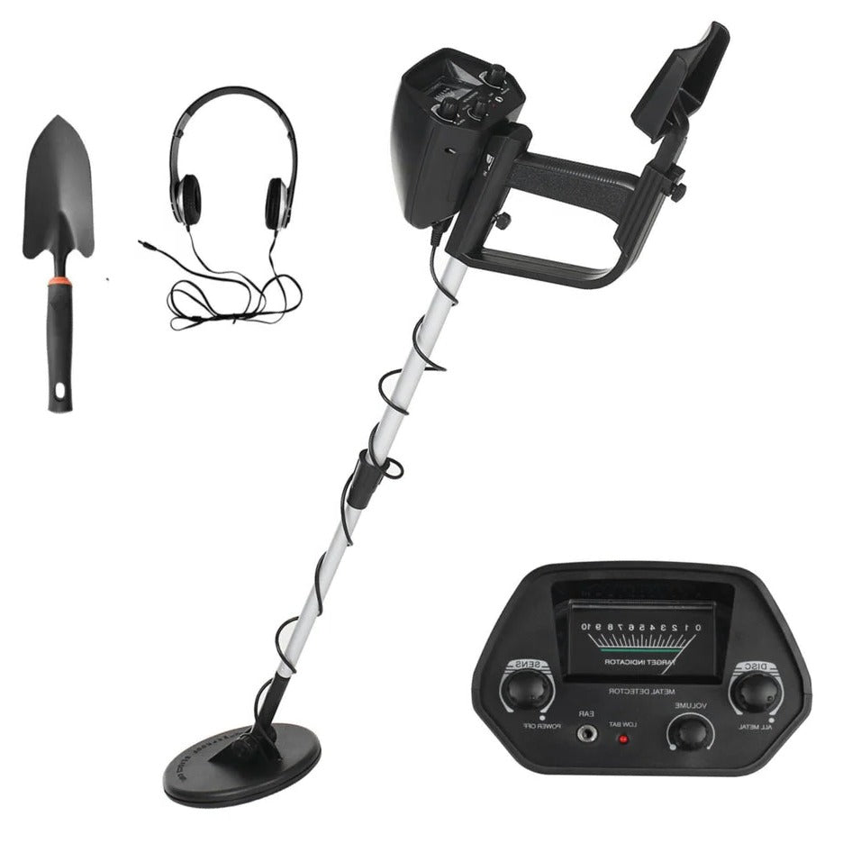 Belro professional metal detector with control panel and search coil for metal detection in electronics and outdoor search activities.