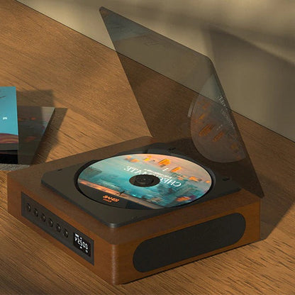 Belro Bluetooth retro CD player with Type C port, vintage-style portable audio device for music playback and wireless connectivity.