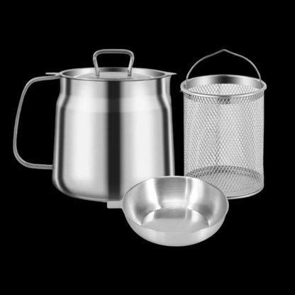Belro 2-in-1 deep frying pot with stainless steel construction, suitable for home kitchen and dining use.