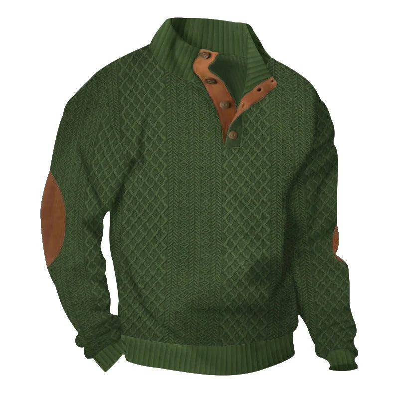 Belro men's warm and soft sweater, cozy knit sweater with a high collar, ideal for cold weather.