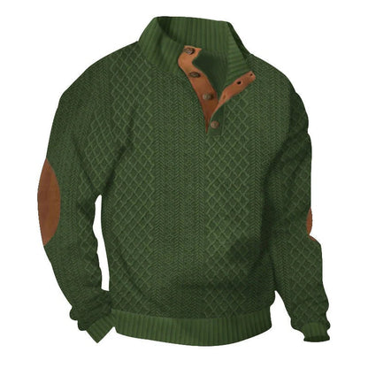Belro men's warm and soft sweater, cozy knit sweater with a high collar, ideal for cold weather.