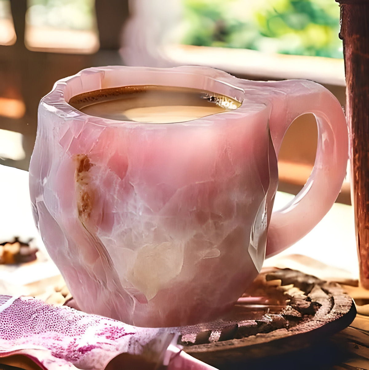 Belro mineral crystal coffee mug with a smooth, clear finish, perfect for kitchen and dining use.