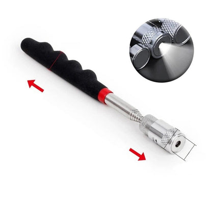 Belro magnetic telescopic pick-up tool extended, featuring a durable handle and magnetic tip for retrieving metal objects.