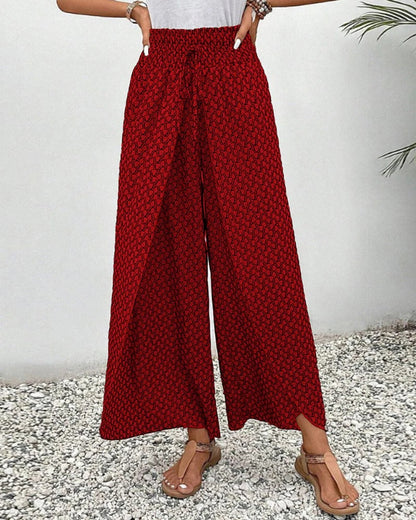 Belro women's trousers with a stylish geometric print, featuring a comfortable fit and modern design for casual or office wear.