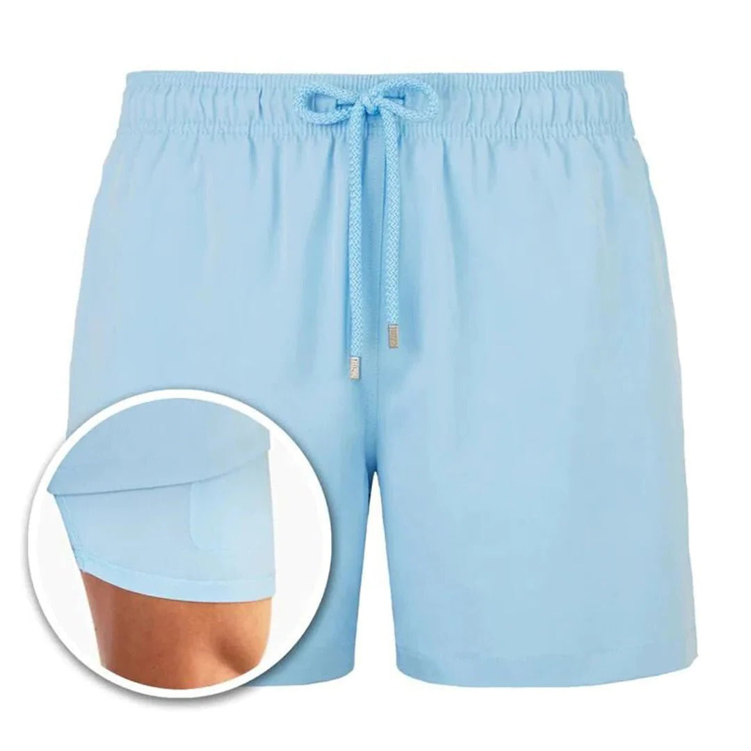 Men's stylish swimming trunks by Belro, featuring a vibrant, quick-drying fabric and comfortable fit for beach or pool.