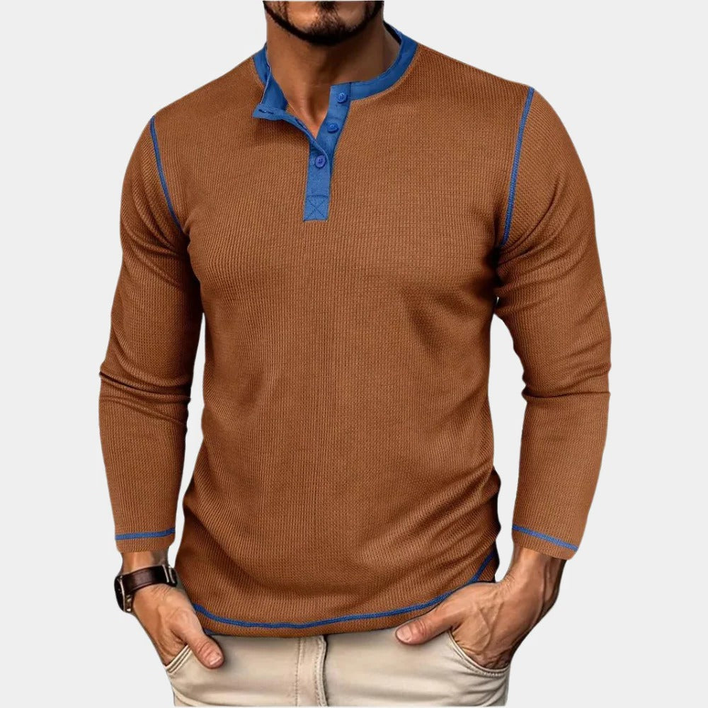 Soft and comfortable men's Belro T-shirt in heather gray, casual fit, with a crew neckline and short sleeves.