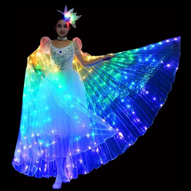 Belro LED fluorescent butterfly wings lighting fixture with vibrant, glowing butterfly-shaped LED lights for decorative use.