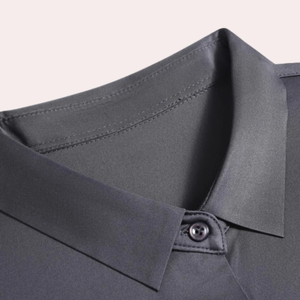 Belro men's wrinkle-free shirt, timeless design, crisp and smooth fabric, short sleeve style, perfect for formal or casual wear