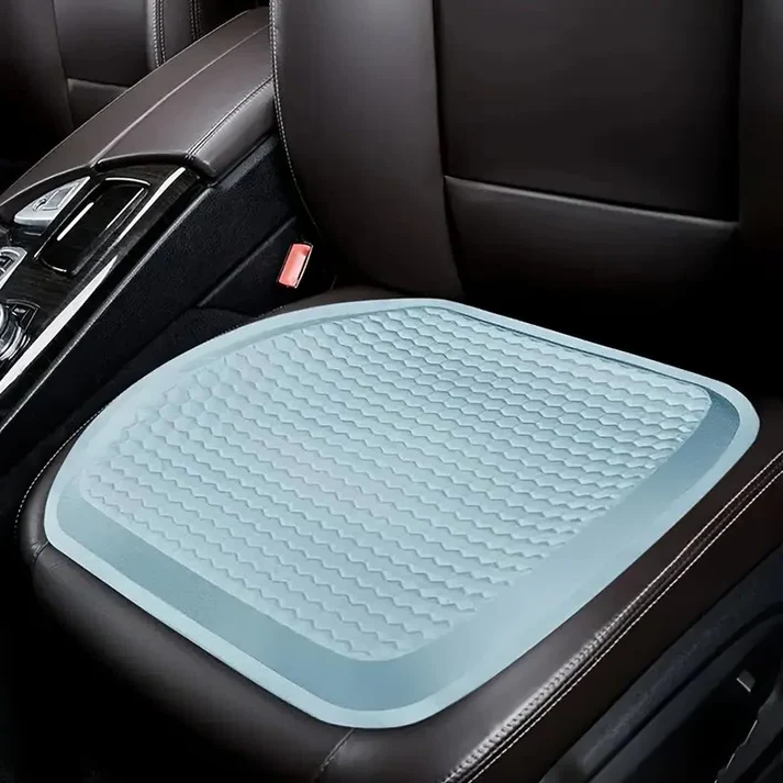 Belro car seat cushion with breathable cool gel, providing pressure relief for back and tailbone pain in a universal back brace.