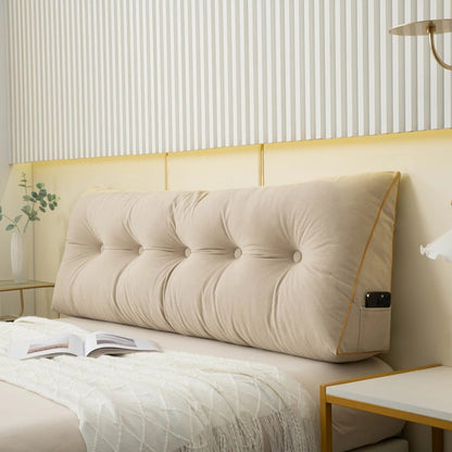 Belro luxury chic wedge pillow in soft fabric, designed for back support and comfort in health and beauty applications.
