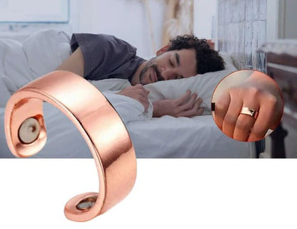 Red Belro anti-snore ring designed to help clear airways and reduce snoring for better sleep and improved rest quality.