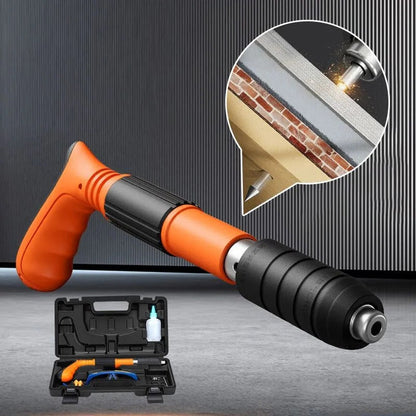 Belro air nailer gun for tools and hardware, showing the pneumatic tool with a metal nailer and ergonomic grip.