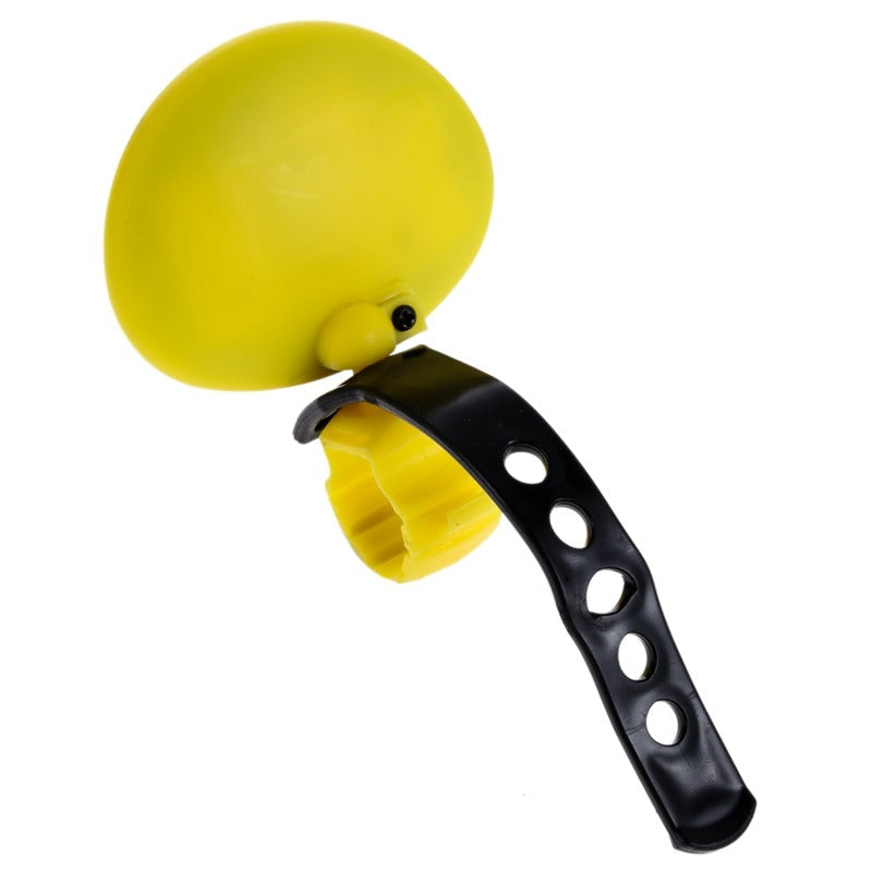 Belro bicycle handlebar mirror mounted on a bicycle handlebar, outdoor setting, reflecting the surrounding environment.