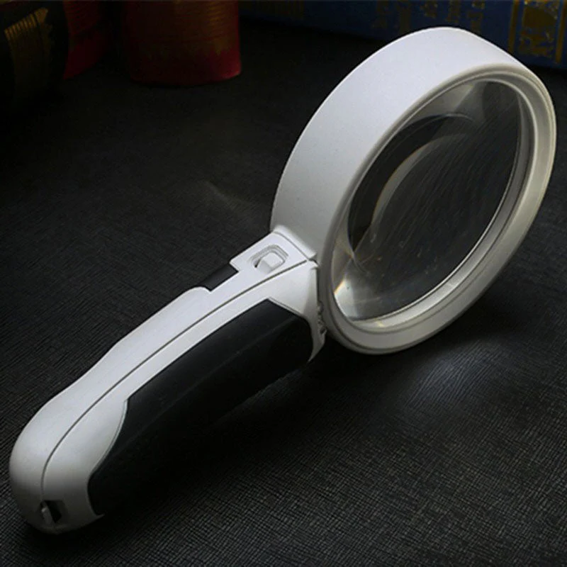 Belro LED lighted handheld magnifying glass for reading, with a clear lens and built-in LED for improved visibility of small print.