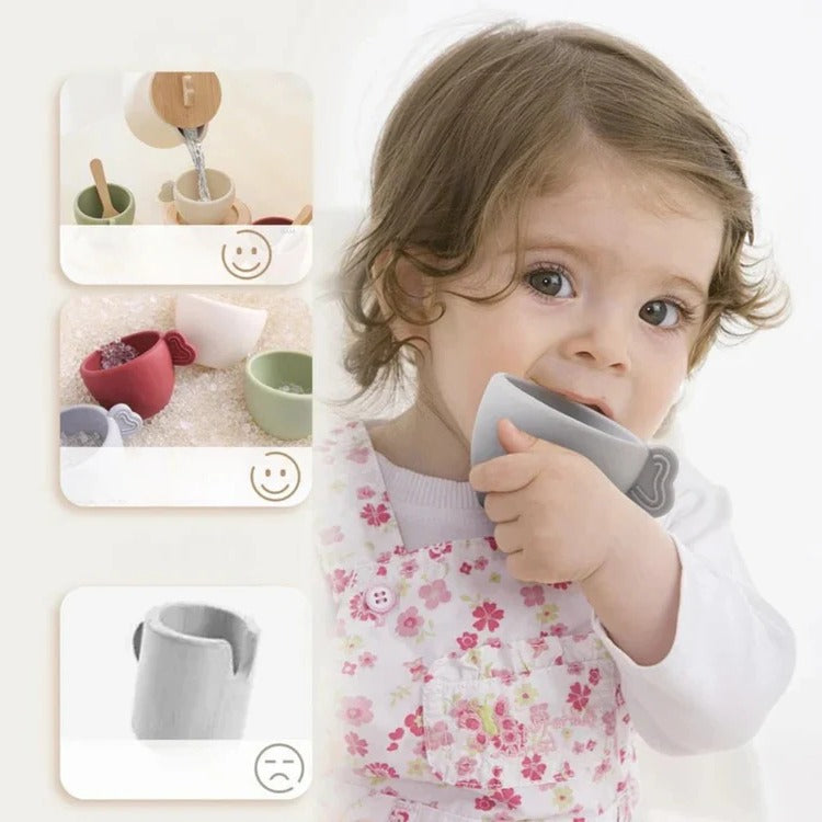 Children’s pretend afternoon tea set with tray by Belro, featuring toy teapot, cups, and accessories for kids' imaginative play.