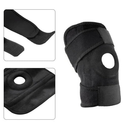 Belro knee support with adjustable compression straps, designed for pain relief, injury recovery, arthritis, and sports stability.