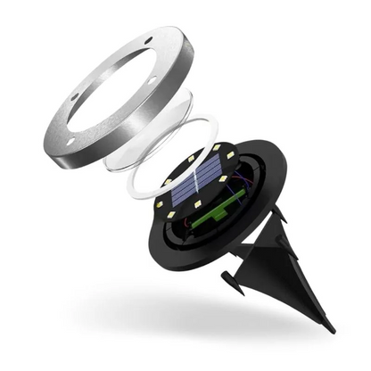 Belro outdoor solar garden lights illuminating a garden path with warm LED glow in a home and garden outdoor setting.