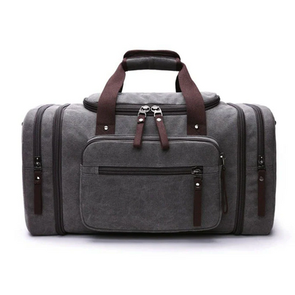 Belro large capacity canvas travel bag with sturdy handles and zipper closure, ideal for travel and luggage storage.