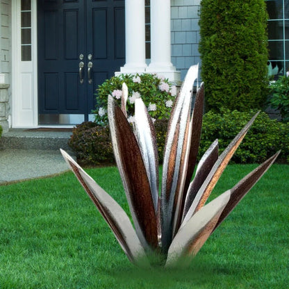 Belro Agave Americana metal decorative plant for home and garden decor, featuring a detailed, artistic metal plant sculpture.