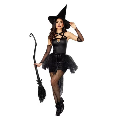 Belro official witch costume dress for adults, perfect for masquerade parties and role-playing events.