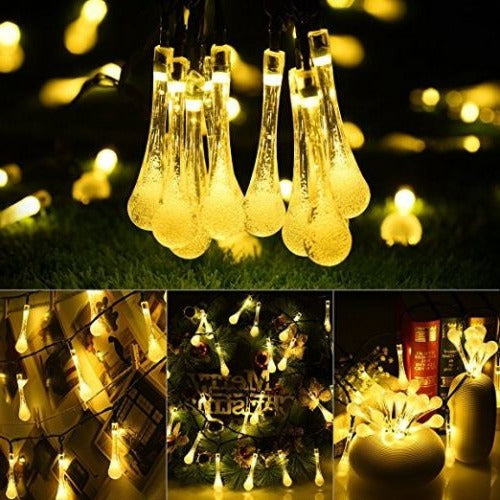 Belro solar powered string lights with 20 LEDs, 15.7 feet long, suitable for outdoor home and garden decoration.
