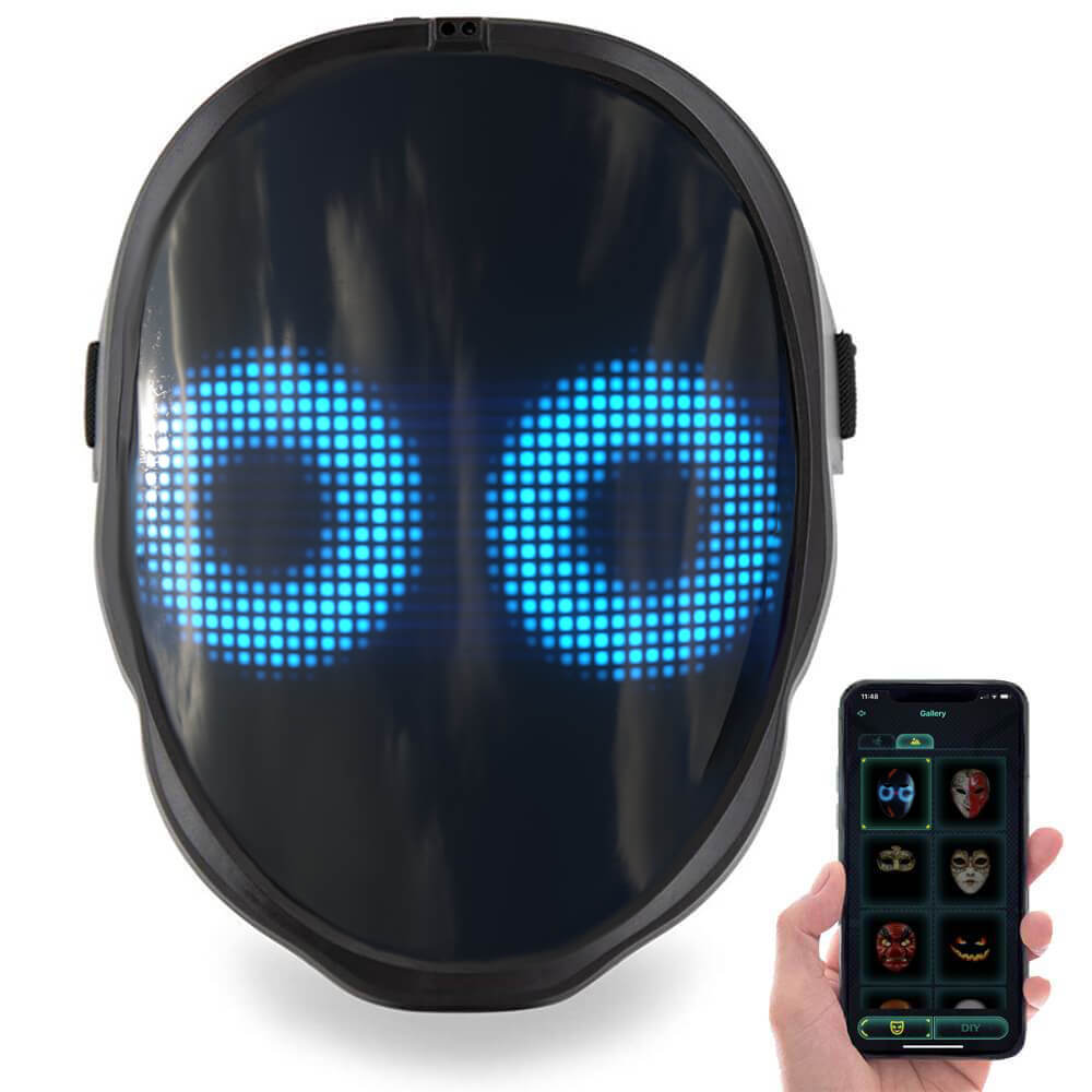 Belro LED Smart Mask with built-in lights, costume-style wearable technology for costumes and parties.