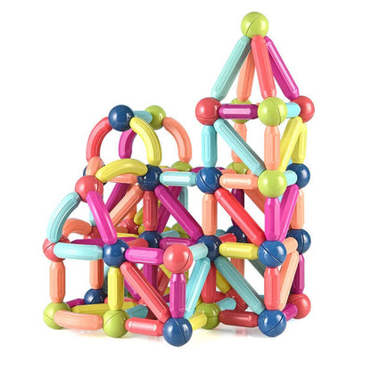 Colorful magnetic building blocks from Belro, toy set for creative construction and imaginative play.