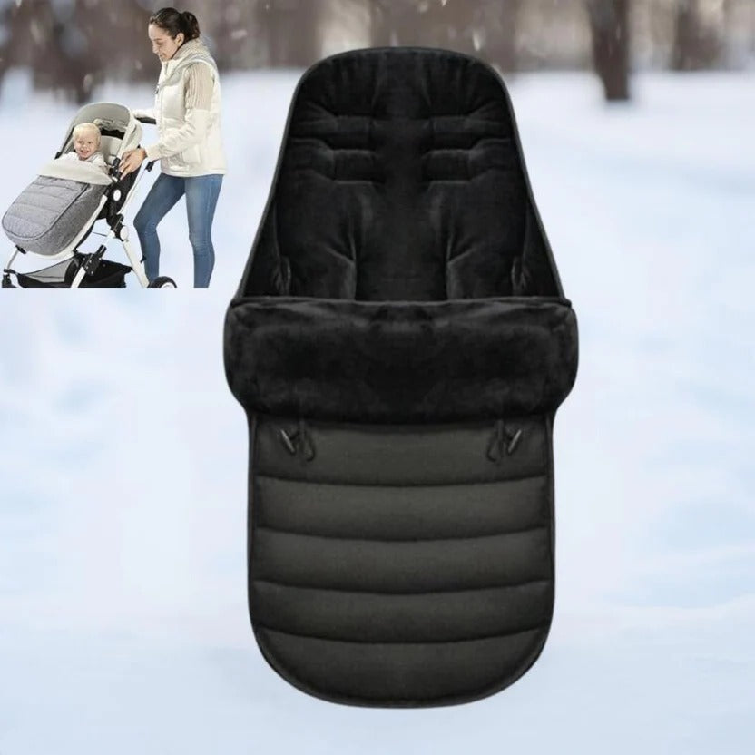 Belro universal baby stroller footmuff in soft, insulated fabric, designed to keep infants warm and cozy during outdoor outings.