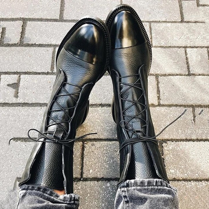 Belro vintage heeled ankle boots for women, stylish leather footwear with block heels and ankle-length design.
