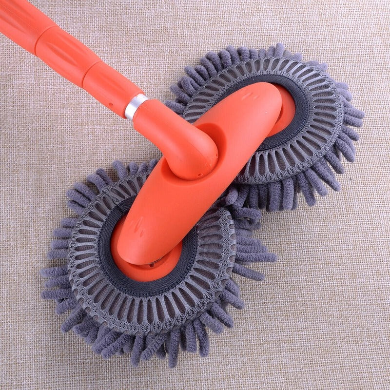 Belro car wash brush with rotating head for cleaning vehicles, featuring durable bristles and ergonomic handle.