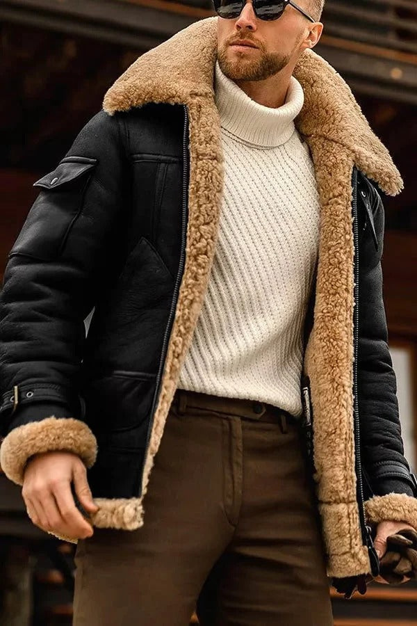 Men's camel flying leather bomber jacket by Belro, featuring a classic style and sleek leather construction.