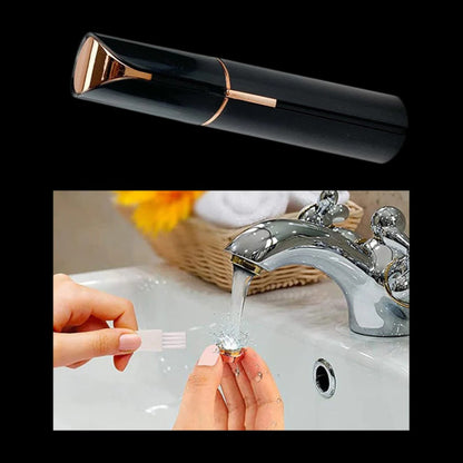 Belro electric facial hair shaver with close-up view of compact, handheld personal care device for facial hair grooming.