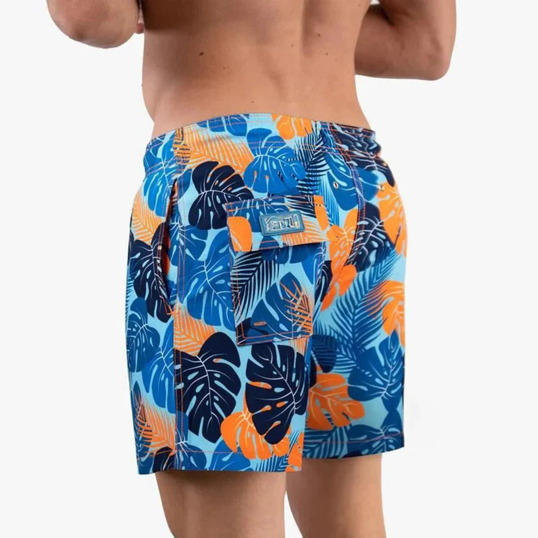 Belro stylish men's swimming trunks in vibrant colors, designed for comfort and performance at the beach or pool.