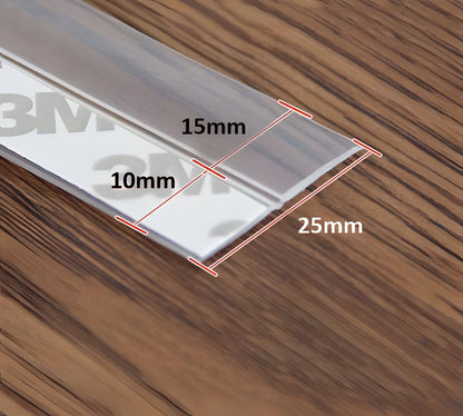 Belro self-adhesive door seal applied to door edge, tools and hardware for draft prevention and insulation.