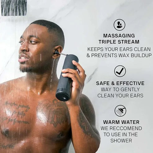 Belro ear cleaning irrigation tool for safe and gentle ear hygiene, featuring a slender tip and ergonomic handle.