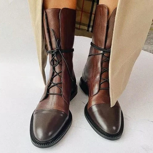 Belro vintage heeled ankle boots for women with leather upper, pointed toe, and chunky heel, stylish footwear for casual or formal wear.